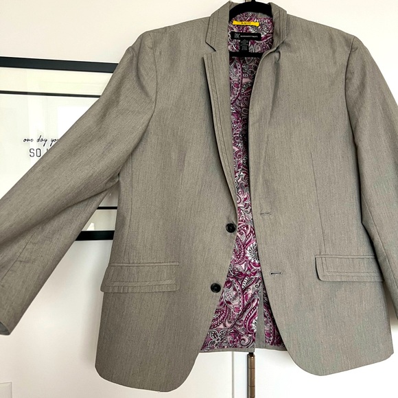 INC Slim Fit Suit Jacket Men’s Size L Grey - Picture 1 of 9